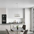 thumbnail image 3 of Hunter - Langwood 4-light Distressed White, Large Chandelier, Dimmable, Rustic Style, Drum Shaped, for Bedrooms, Dining, Living Rooms - 19332, 3 of 8