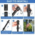 thumbnail image 2 of Tangle Free Spinning Flag Pole 6FT Flagpole Kit for American Flag Stainless Steel Flag Pole for Outside House Truck Garden Yard Residential or Commercial(Black No Bracket), 2 of 5