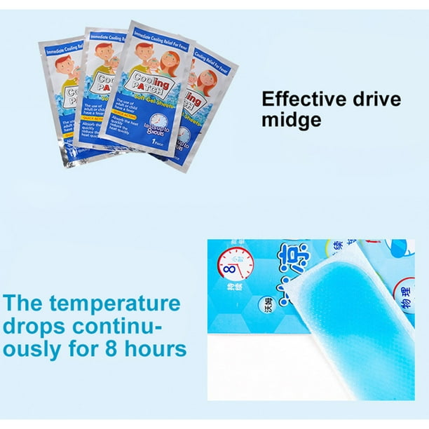 Almohadillas De Enfriamiento De Temperatura Más Baja 10 Uds. Almohadillas De Enfriamiento De Fiebre Down Fever Ice Yeso Anti Hot Almohadillas De Enfriamiento De Temperatura Más ANGGREK Otros