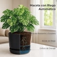 thumbnail image 2 of Set 2 Macetas 35cm Moderna Minimalista Interior Exterior negro Elly Decor ED-MCA02-35CM, 2 of 7