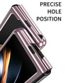 thumbnail image 6 of Dteck Clear Case for Samsung Galaxy Z Fold 5, Z Fold5 5G Case with Front Glass Screen Protector, Slim Plating Bumper Shockproof Hard PC Protective Phone Cover for Samsung Galaxy Z Fold5,Rosegold, 6 of 7