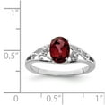 thumbnail image 2 of FB Jewels Sterling Silver Rhodium-plated Garnet Ring, 2 of 2