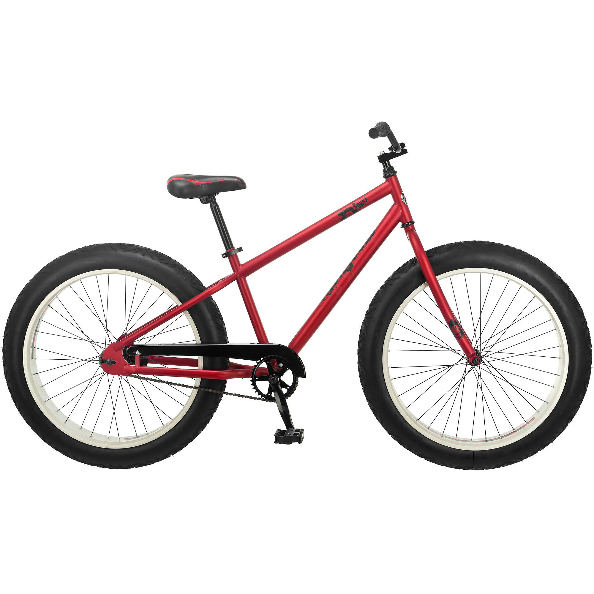 26" Mongoose Beast Men's All-Terrain Fat Tire Mountain, Red - image 3 of 5