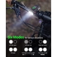 thumbnail image 3 of Bike Light, High Lumens Super Bright Bicycle Light, 6+4 Modes USB Rechargeable Bike Headlight & Tail Light Set, Waterproof Safety Bike Front & Rear Light for Road, Mountain, Night Riding, 3 of 7