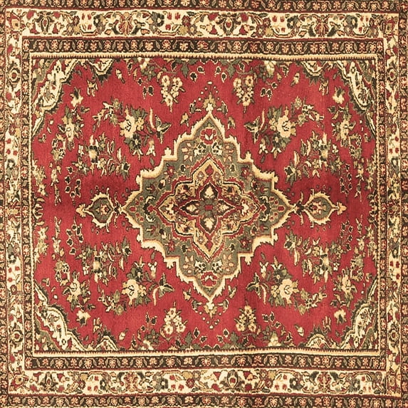 Ahgly Company Indoor Square Persian Brown Traditional Area Rugs, 8' Square