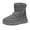 Grey, variant on Otqutp Girls Boys Mid Calf Chunky Winter Snow Boots Kids Water-Resistant Non-Slip Thicken Warm Fuzzy Outdoor Hiking Shoes