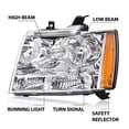 thumbnail image 6 of PIT66 Corner Headlight Assembly Chrome/Clear Fit For Chevy Tahoe Suburban 1500 07-2014, 6 of 9