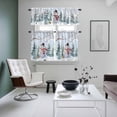 thumbnail image 4 of Snowman Christmas Kitchen Curtains Sets for Windows 24 Inch Length, Xmas Tree Branches Snowflake Birds Winter Rod Pocket Window Treatments Tier Curtains and Valances Set for Bedroom/Bathroom, 4 of 8