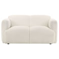 thumbnail image 3 of Dorset Fabric Upholstered Round Track Arm Loveseat White, 3 of 12