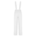 thumbnail image 5 of QSAWXQZ Women's High Waisted Suspenders Pants Straight Leg Straps Overall Trousers Business Casual Work Office Dress Pants with Pockets White 2XL, 5 of 9