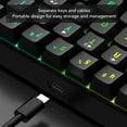 thumbnail image 3 of RGB Illuminated Gaming Keyboard, Multi Color Backlit Wired Keyboard with Mechanical Feel, Ergonomic Design, Plug and Play for  10, Mac OS X, 3 of 7