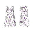 thumbnail image 7 of Wukai Lavender Flowers Print Women's Sleeveless Dress, Loose Fit Casual Dress for Women, Comfortable Sleeveless Summer Dress, 7 of 7