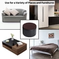 thumbnail image 5 of Elevadores para cama y muebles de 2 pulgadas, paquete de 4 elevadores para sofá, mesa, tocador, protege los pisos y no se rayan (redondo, negro), 5 of 5
