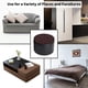 thumbnail image 5 of Elevadores para cama y muebles de 2 pulgadas, paquete de 4 elevadores para sofá, mesa, tocador, protege los pisos y no se rayan (redondo, negro), 5 of 5