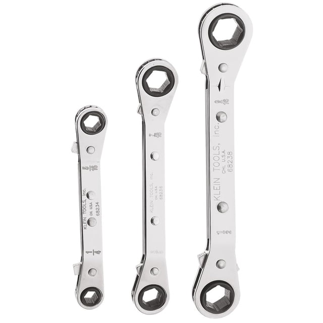Juego de Llaves de Carraca Offset KLEIN TOOLS 68244 de 3 Piezas