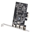 thumbnail image 4 of Black PCI-E Firewire Controller Card with 2x 1394b (6 Pin) and 1x 1394a (4 Pin) Ports, Supports 800/400/200/100Mbps Data Transfer Rates, Compatible with Desktop Computers, Model FG-EFWB-V1T-003BI,, 4 of 6