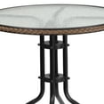 thumbnail image 6 of Flash Furniture 3-Piece Indoor/Outdoor Glass Metal Bistro Table and 2 Chairs Set, Brown, 6 of 11