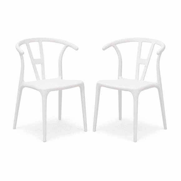 Set 2 Sillas Ezra Polipropileno Exterior Comedor Amobelli