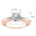 thumbnail image 3 of SuperJeweler 1 Carat Moissanite Solitaire Engagement Ring in 14 Karat Rose Gold, 3 of 5