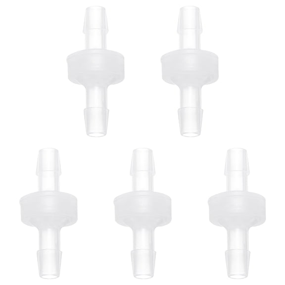 REGALWOVEN 5Pcs Non Return Check Valves, 1/4" Dia. One Way Inline Hose Connector for Water Air Gas