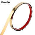 thumbnail image 2 of 5M Self-Adhesive Wall Trim Molding Trim, Stainless Steel Bar Mirror Metal Strip Decor, PAKASEPT Peel and Stick Trim Wall/Ceiling/Mirror Frame/Furniture (Metallized Gold), 2 of 17