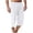 White, variant on CHUMUD Men's Cotton Linen Shorts Relaxed Fit Elastic Waist Shorts Stretchy Capris Summer Casual with Pockets