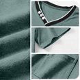 thumbnail image 5 of Mens Casual Pocket Henley Shirt Short Sleeve V Neck Tee Top Summer Breathable Lightweight Comfort Fit Out Active Wear Dark Green XL, 5 of 5