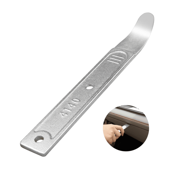 ABCISI 4140 Pry Tool, 1pc Pry Bar Trim Removal Tool, Pocket Pry Bar, Car Trim Removal Tool Kit, Easily Removes Trim, Paneling, Sheet Metal, Fasteners, and More