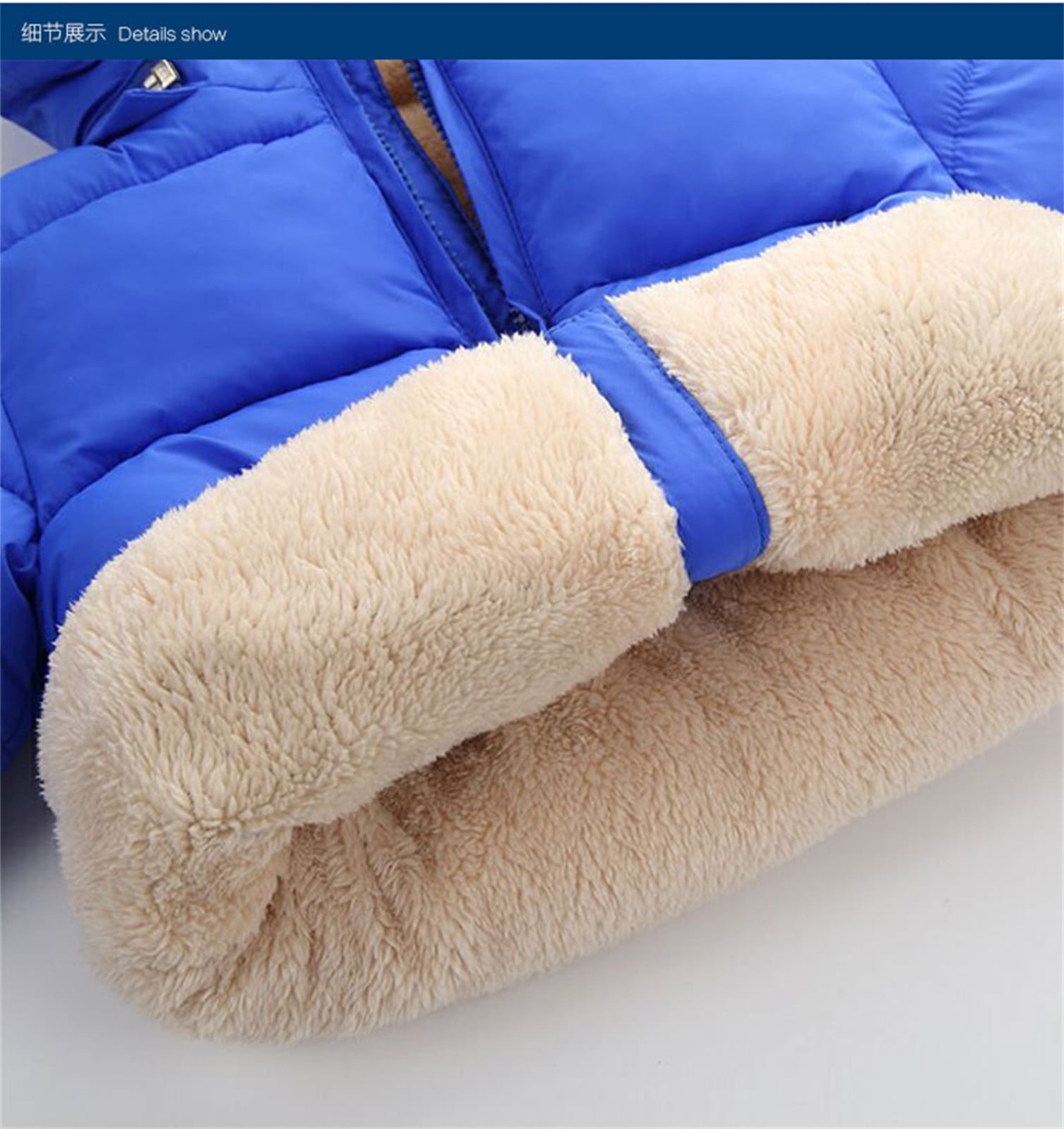 Ketyyh-chn99 Boys Jacket Toddler Kids Baby Boys Girls Winter Warm Coats Hooded Big Boys Waterproof Skiing Jacket Kid's Thick Coat Blue,18-24 Months