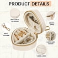 thumbnail image 5 of Velvet Mini Travel Jewelry Case - 2-in-1 Ring Holder Keychain for Women, Portable Clutch Organizer for Earrings/Necklace, Wedding Party & Vacation Daily Storage Bag Gift for Her, 5 of 8