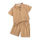 thumbnail image 2 of Odeerbi Niños Niñas 2 Piezas Preppy Outfit Algodón Color Sólido Tenis Golf Camisa y Shorts Uniforme Escolar Conjunto, 2 of 9