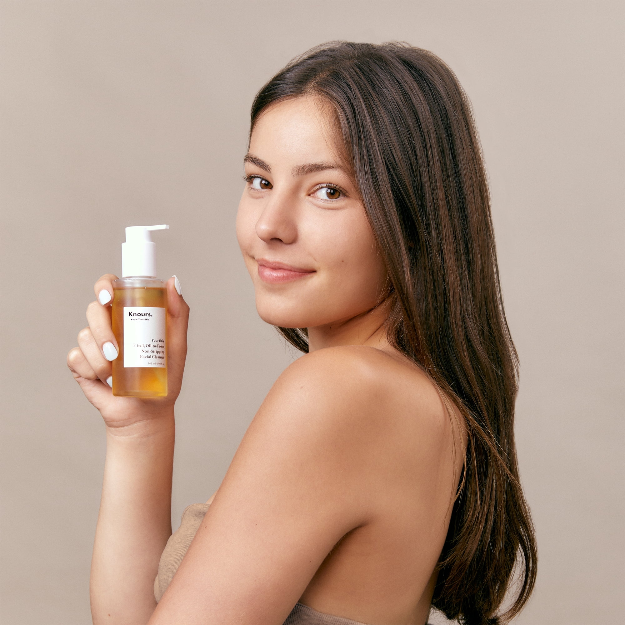 Knours. 2-in-1 Oil-to-Foam Facial Cleanser with Honey & Plant Oils, 4.97 fl oz