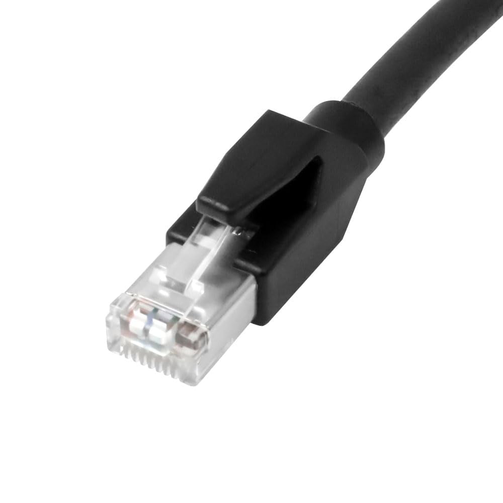 Alvin's Cables M12 X-Code 8 Pin Female to RJ45 Ethernet Cable Cat6a High-Flex Shielded for Cognex Keyence Basler Industrial Automation Fieldbus Module 6.56ft/2M