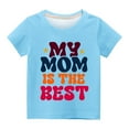 thumbnail image 3 of Kids Cotton T-Shirts Mother's Day Gift, Boys Girls Novelty Shirts Crewneck Short Sleeve Tees for 6-18 Years Teens Blue 4-5 Years, 3 of 3