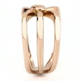 thumbnail image 4 of Luxe Jewelry Designs Women's Ion Plated Rose Gold Stainless Steel Ring - Size 7 (Pack of 2), 4 of 4