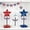 Patriotic Star Tabletop Ornament Under $5 a3, variant on CQCYD Independence Day Wooden Five Pointed Star Tabletop Standing Ornament, Red White Blue Glitter Sparkling Star Decor, 3 Piece Set with Stable Base Patriotic Decor for Household Party and Office