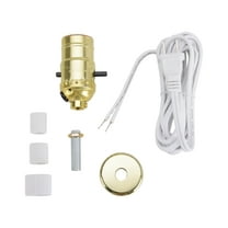 Aspen Creative 21015, Make-A-Bottle Lamp Kit in Polished Brass, 1 Pack