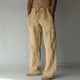 thumbnail image 1 of Pantalones largos para hombre, de algodón y lino, con cintura elástica, transpirables, cómodos y suaves, para playa, informales., 1 of 5