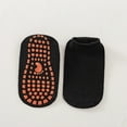 thumbnail image 2 of Toddler Socks - Toddler Grip Socks Silicone Non- Bottom Soft Floor Socks For Indoor Play Learning Walking - Kids Socks,Color:Black,Size:3-4 Years, 2 of 3