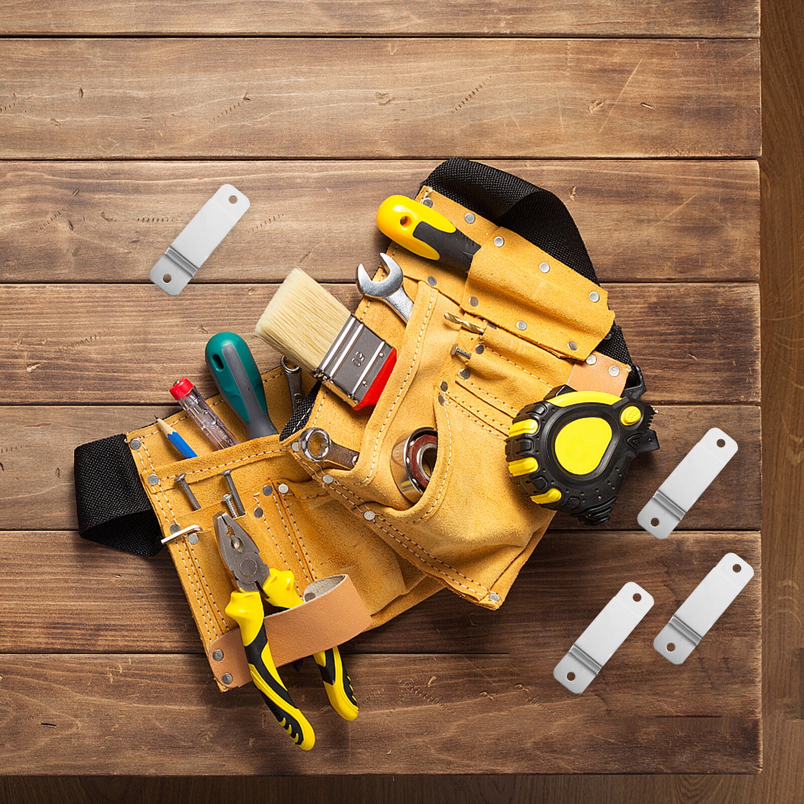2 Pieces Tape Measure Holder for Wall Belt