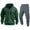Dark Green, variant on MLQIDK Mens 2 Piece Set Workout Gym Big and Tall Jogging Sweat Suits Tracksuits Sport Fleece Hoodie and Cargo Sweatpants Athletic Jogging Suit Lounge Outfit Winter Suit Sets Saffron 3XL