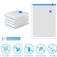 thumbnail image 2 of 1-24Pcs Reusable Vacuum Storage Sealing Bags with Hand Pump Clear Folding Compressed Space Saving Vacuum Bag for Clothes Travel, 2 of 5