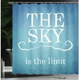 thumbnail image 4 of Ambesonne Blue White Shower Curtain, Typography Message, 69"Wx84"L, Blue White, 4 of 5