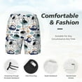 thumbnail image 3 of Haiem Cartoon Helicopters Mens Swim Trunks with Compression Liner 2 in 1 Swimming Shorts Stretch Swimwear Quick Dry,Board Shorts-, 3 of 9