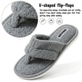 thumbnail image 3 of BERANMEY Flip Flop Slippers for Women Men Cozy Throng Open Toe Womens Slippers Slide Warm Fuzzy House Slippers Slip-on Non slip Sole Comfortable Lightweight for Indoor Outdoor Daliy Wear, 3 of 7