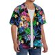 thumbnail image 2 of Fotbe Colorful Flowers Camisa Estampada de Manga Corta para Hombre, Casual de Verano, Estilo Playero, Sin Arrugas-Medium, 2 of 5