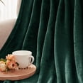 thumbnail image 5 of Exclusivo Mezcla Large Flannel Fleece Velvet Plush Throw Blanket - 50" x 70" (Forest Green), 5 of 7
