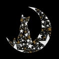 thumbnail image 2 of Cat Sitting On Moon - Women's Word Art Long Sleeve T-Shirt, 2 of 2