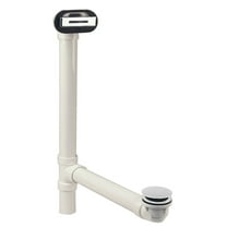 Westbrass Sch. 40 PVC Bathtub Assembly with Tip-Toe Drain and Sleek Linear Overflow, Polished Chrome (4-Pack)