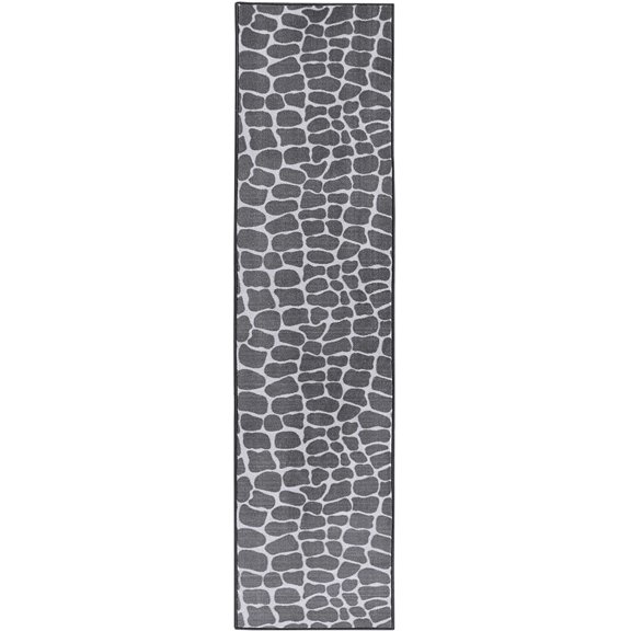 Animal Collection Custom Size Animal Print Area Rug for Living Room, Dining Room, Kitchen, Bedroom, Kids, Crocodile Light Grey - 2' x 10'